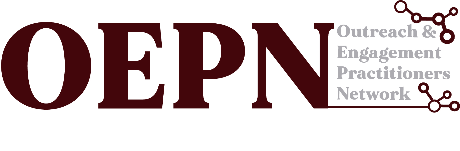 Outreach and Engagement Practitioner Network logo includes OEPN acronym and network node drawing